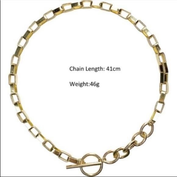NEW GOLD CHUNKY CHAIN NECKLACE - Picture 4 of 4